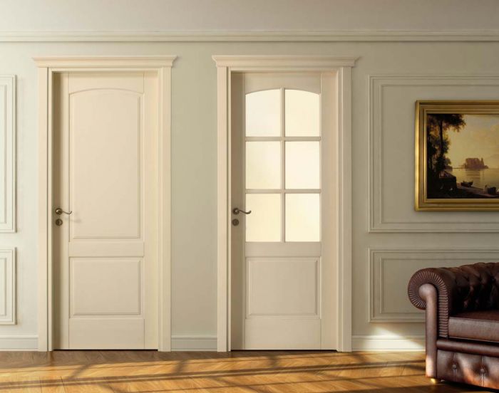 Antique 2B - Porte classiche in legno e vetro